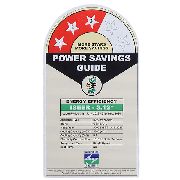 Buy OGeneral 1.5 Ton 3 Star AXGB18BBAA-B (R32) Window Air Conditioner - Vasanth & Co